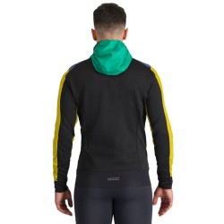 Vintersport jacka Sportful Cardio Tech Wind Jacket 2024 svart / grön / gul